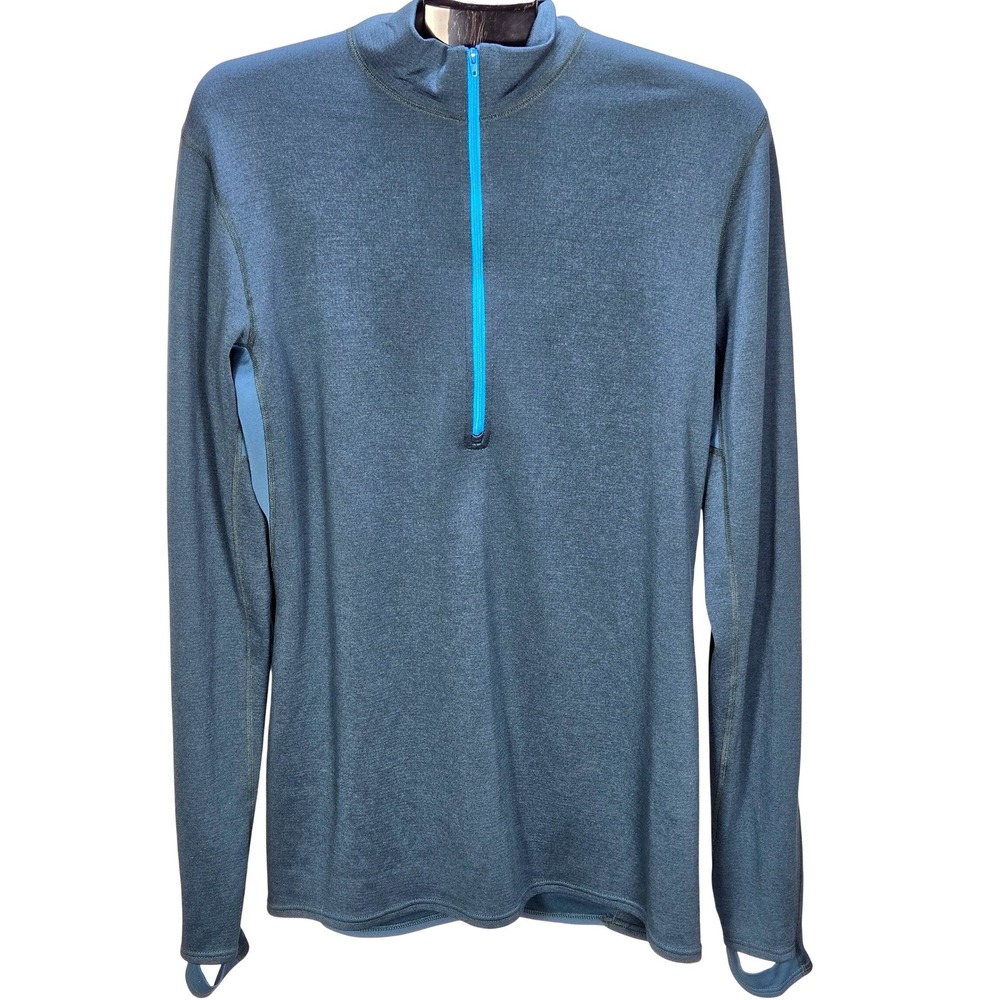 Men's Houdini XL Quarter Zip Pullover Blue Performance Base Layer Outdoor